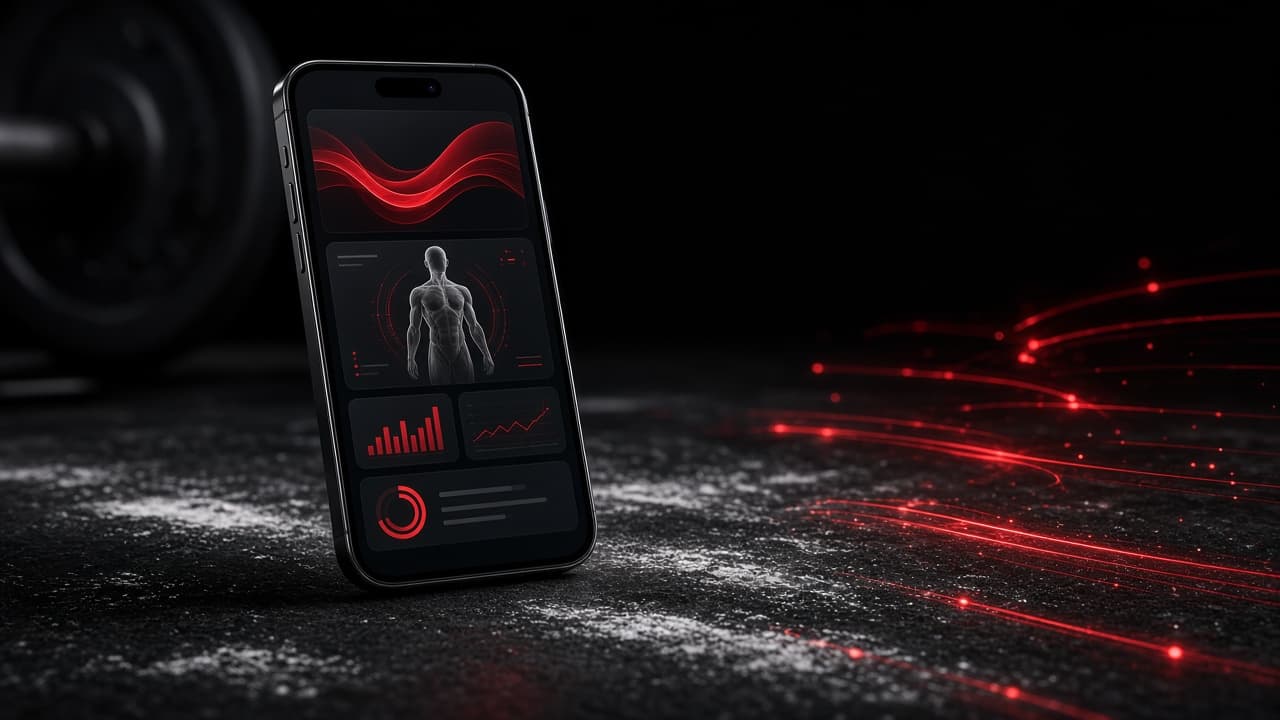 AI-assisted workout planning on a phone in the gym